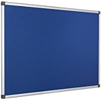 Bi-Office Maya - Tablero de anúncios con marco de aluminio- 60 x 45 cm- fieltro azul